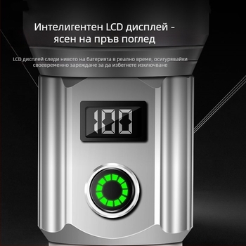 Къмпинг фенер с нажежаема лампа, презареждащ се, бутонен превключвател