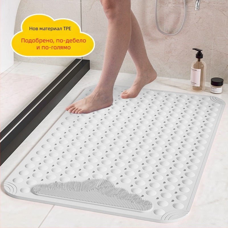 Антихлъзгаща подложка за баня - ТПЕ, квадратна, модерен стил, измива се с вода