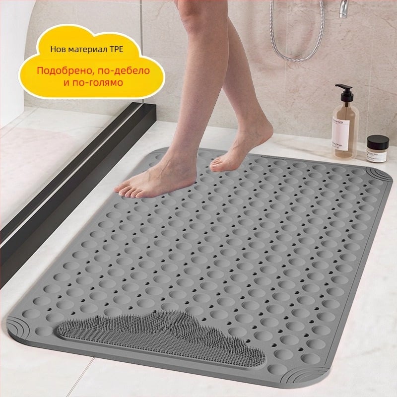 Антихлъзгаща подложка за баня - ТПЕ, квадратна, модерен стил, измива се с вода