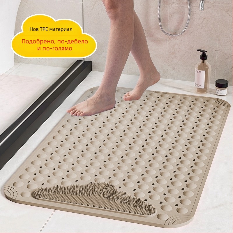 Антихлъзгаща подложка за баня - ТПЕ, квадратна, модерен стил, измива се с вода