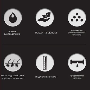 Гребен за скалп с ролков масаж и нанасяне на течност, CY-555, 23 g