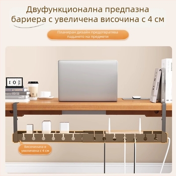 Издърпващ се под масата организатор за кабели, железен, модерен минималистичен стил, управление на кабелите, 2025 издание