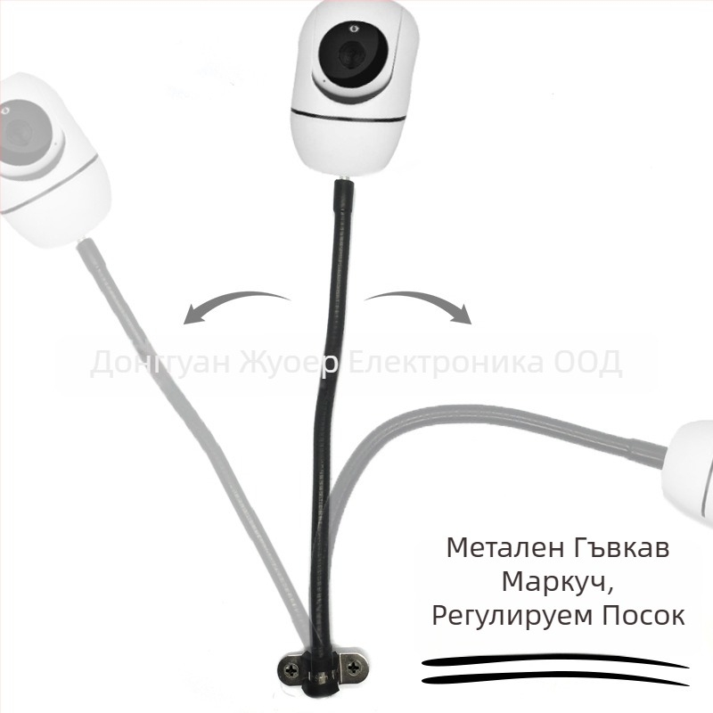 Мониторна скоба за монтаж, 360° въртене, метална конструкция, термоусукваща тръба, гъвкава шийка