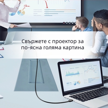 HDMI кабел 2.0, 4K съвместим, меден проводник, позлатени контакти, за телевизор, компютър, сет-топ бокс и проектор