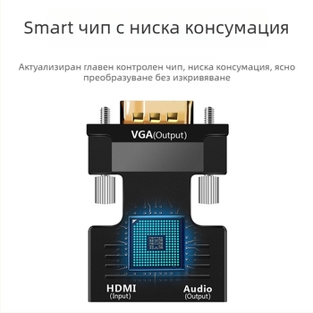 Адаптер кабел HDMI към VGA еднопосочен, HD видео, чип CS5210, вход HDMI