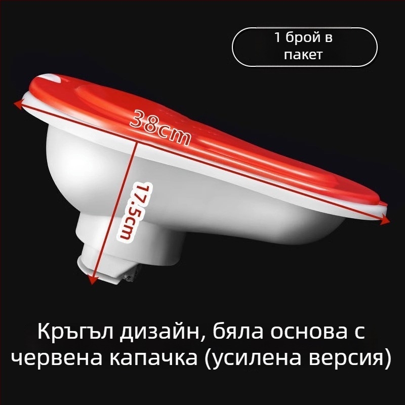 Пластмасов временен тоалет за строителство — без резервоар, стандартен диаметър на канализацията, без сифон