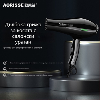 Сешоар за коса 1800W, AC мотор, 220V, 2 скорости, гореща и студена струя