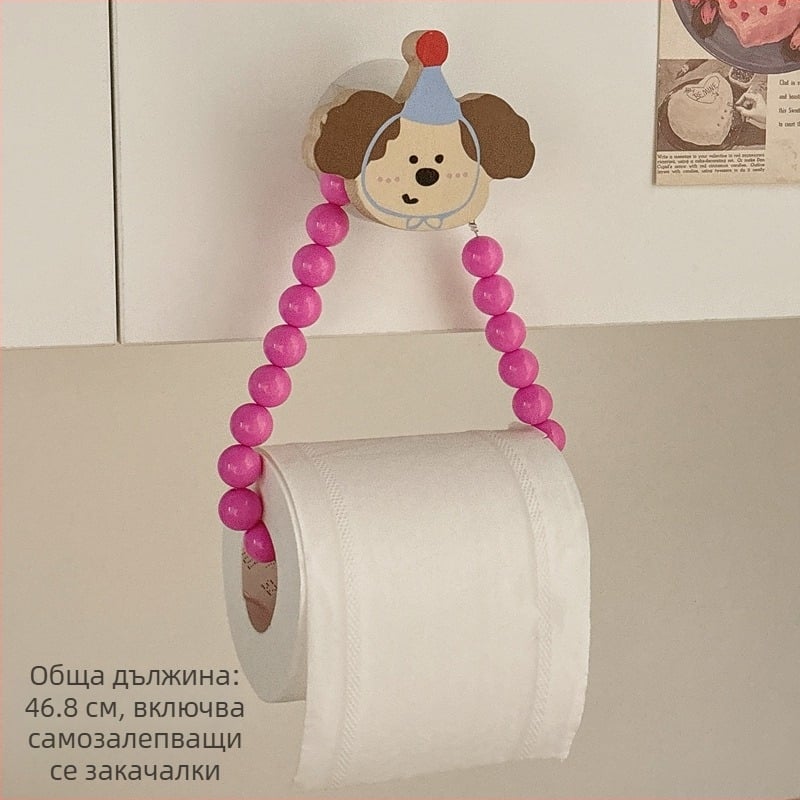 Държач за тоалетна хартия – стенен монтаж, без пробиване, пластмасов, модерен стил