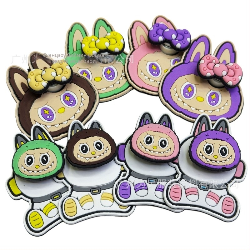 Labubu детска мека пластмасова емблема за обувки, шапки, чанти и дрехи (Материал: Drip plastic; Марка: Have fun; Подходяща за: обувки, шапки, чанти, дрехи)