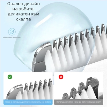 Бебешки водоустойчив електрически подстригвач за коса, презареждаем, 5W, CE/FCC/ROHS