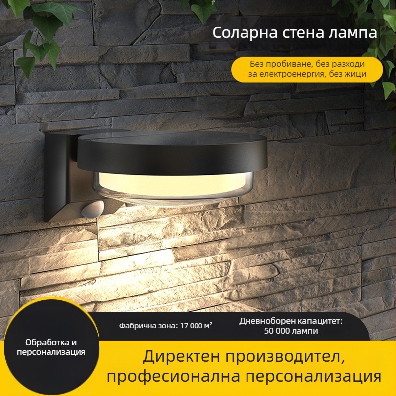 Слънчева външна LED стенна лампа с форма на планета и дистанционно управление — 0,86 W LED, 3,7 V, 6–12 ч време на работа, модел XLTD-6106