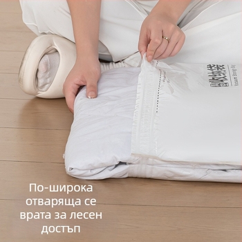 Домашна вакуумна чанта за дрехи с помпа, PET+PE материал, модел компресионна чанта