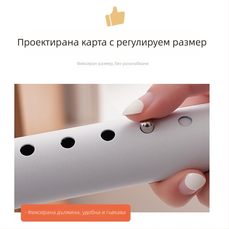 Прът за завеси без пробиване с удебелен боядисан държач, телескопичен римски прът за капандура, единичен прът, стил модерна простота, неръждаема стомана