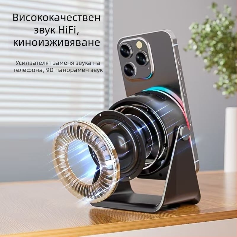 Weimai настолен Bluetooth високоговорител с вградена батерия – 2 говорителя, IPX7, 5W, Bluetooth 5.0, 800–1000 mAh, 100 Hz–20 kHz, SNR ≥70 dB, обхват 15 m