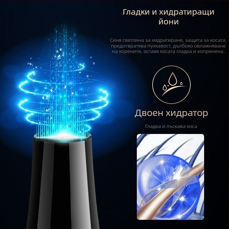 Сешоар за домашна употреба, високопроизводителен модел, 800 W, DC мотор, сгъваема дръжка, единична дюза, режим студено/горещо (800 W, DC мотор, сгъваема дръжка, единична дюза, студено/горещо)