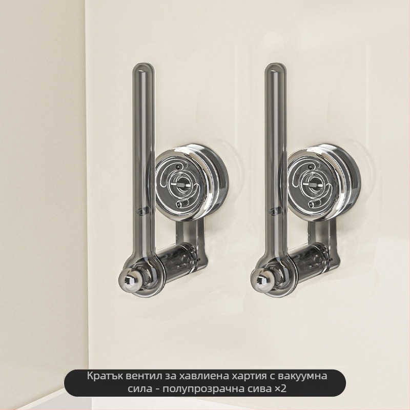 Държач за кухненска ролка с вакуумно закрепване – мултифункционален пластмасов държач за ролки хартия и кърпи, стил Light Luxury