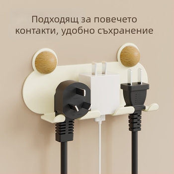 Стенно монтиран метален организатор за кабели без пробиване с единична кука за кухненски кабели