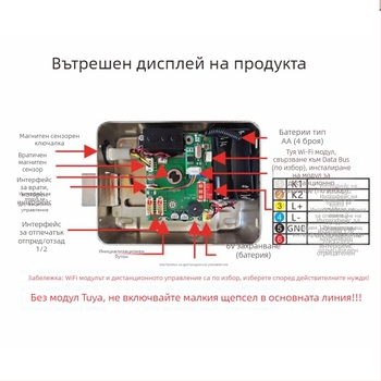 Смарт заключване за врати с пръстов отпечатък и паролна карта, модел VD06, за метални и дървени врати