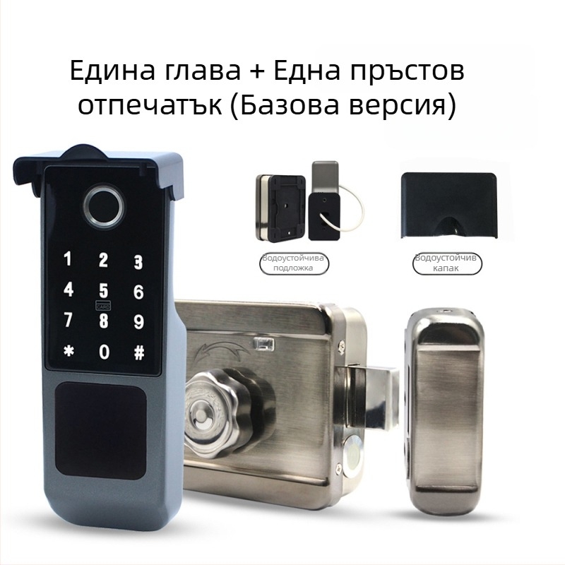 Смарт заключване за врати с пръстов отпечатък и паролна карта, модел VD06, за метални и дървени врати
