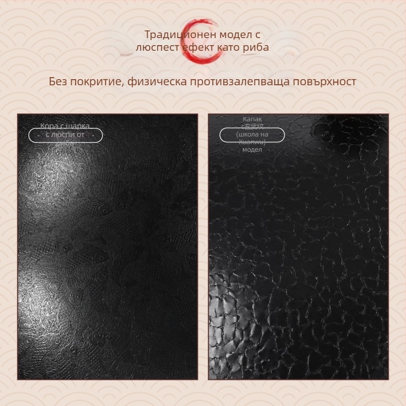 Уок от неръждаема стомана с двойно дно, незалепваща повърхност, подходящ за всички котлони