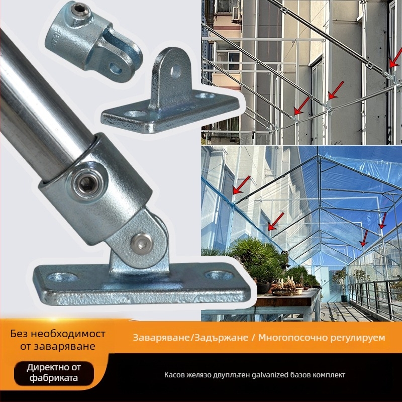 Беззаваръчни свързващи елементи за метални тръби за стени и под – базов комплект за фиксиране на чугунени тръби, горещо поцинкована стомана, различни модели