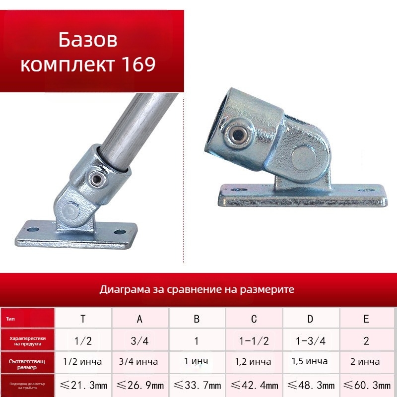 Беззаваръчни свързващи елементи за метални тръби за стени и под – базов комплект за фиксиране на чугунени тръби, горещо поцинкована стомана, различни модели