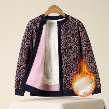 Дамско зимно полиестерово яке с флорална шарка, литературно ретро стил, съдържание на основната материя 30% или по-малко, сезон Зима 2024