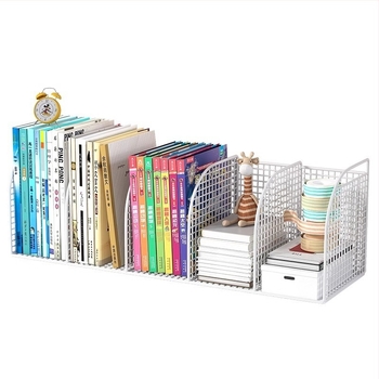 Метален настолен стелаж за книги с фиксирани разделения, италиански минималистичен стил