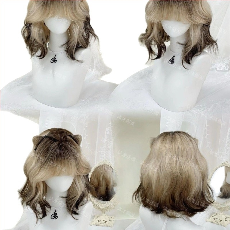 Перука – къса къдрава коса, естествен стил, модел W031, влакно с висока температура