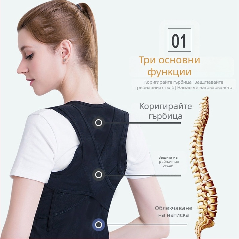 Junlaikang U9 унисекс коректор за позата — пояс за гръбна опора, корекция на лордозата, модел 2023