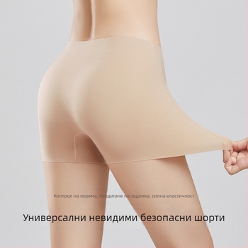 Дамски безопасни долнища-боксери без видимост — две в едно, безшевни, бързосъхнещи, ниска талия