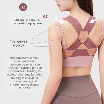 Коректор за осанка Thousand Leaves BBJ0005-A-0, дишаща защита за гръб, невидим дизайн, подходящ за възрастни и ученици; сертификация 1