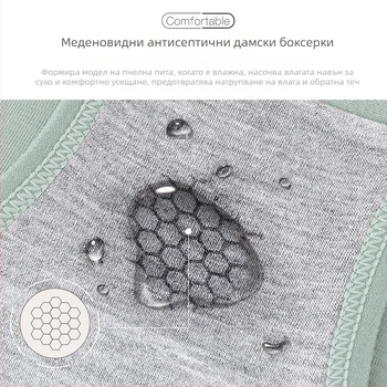 Дамски памучни бикини с висока талия — антибактериални, дишащи, формоване на фигурата (повдигане на седалището, стягане на корема)