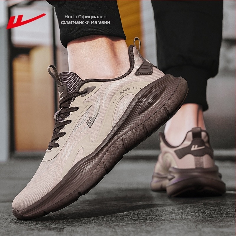 Мъжки обувки на платформи - дишащ горен от плат, PVC подметка, връзки, нисък ток 1–3 см, текстилна стелка