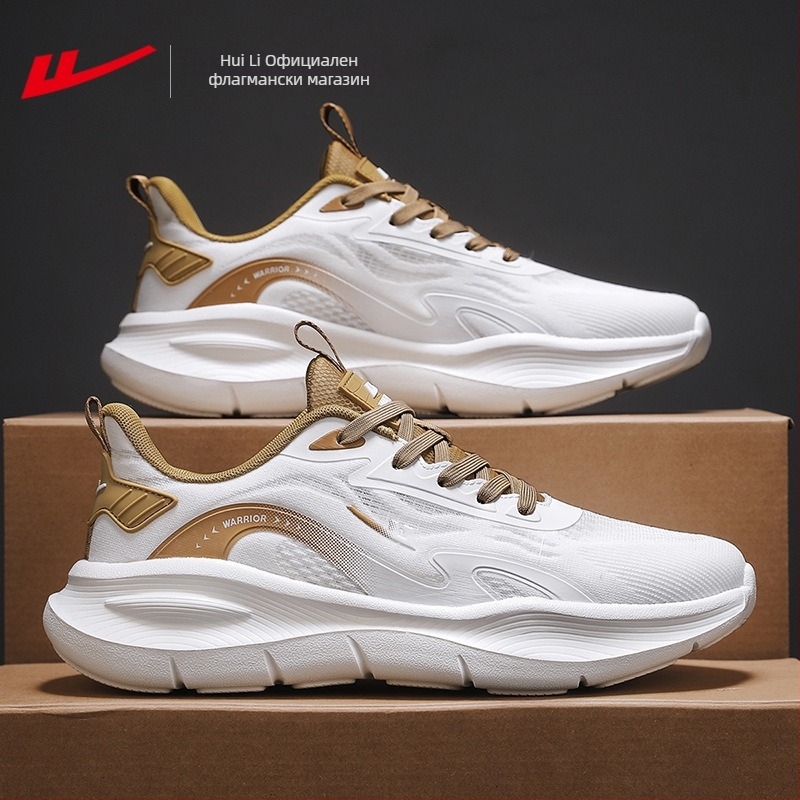 Мъжки обувки на платформи - дишащ горен от плат, PVC подметка, връзки, нисък ток 1–3 см, текстилна стелка