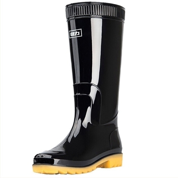 Дъждовни ботуши за възрастни, PVC горна част, висок маншет, нехлъзгаща се и износоустойчива подметка, вътрешност от мрежа и текстилна стелка