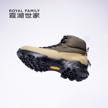 Мъжки туристически високи ботуши — дишаща синтетична кожа, антихлъзгащи, PU стелка, 3-5 см ток, есенно-зимна колекция 2025