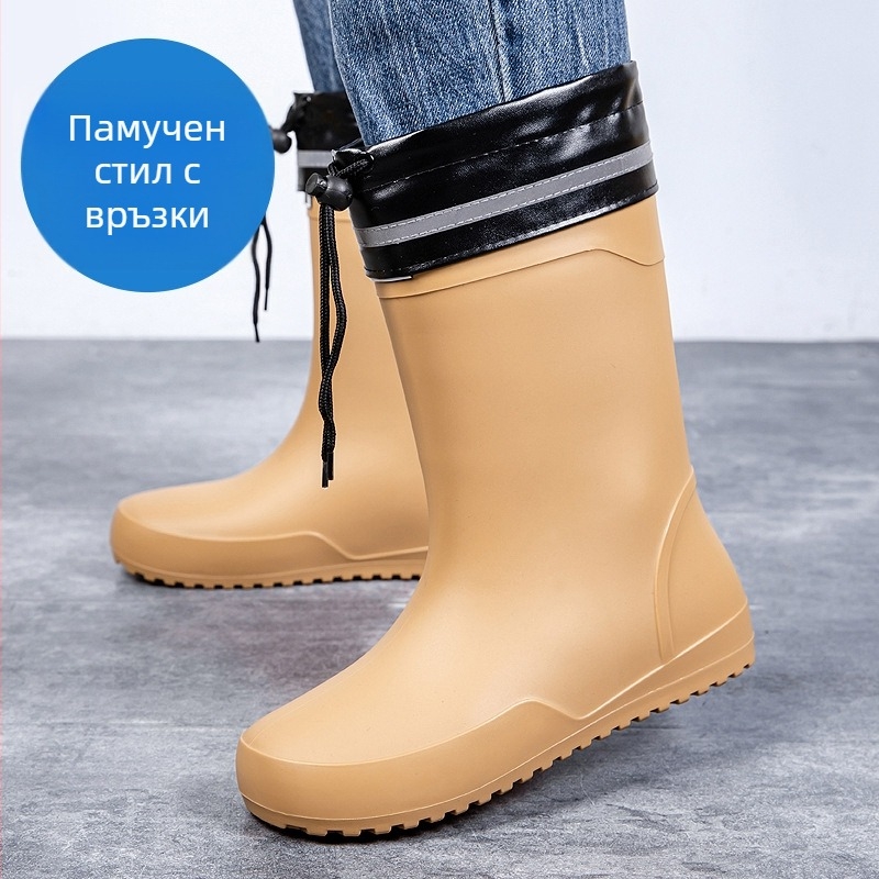 Мъжки дъждовни ботуши, BIRROT, PVC горна част, подплата от флис, EVA стелка