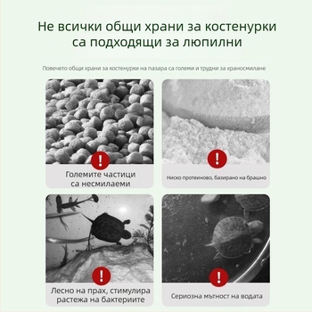 Храна за малки костенурки – високо съдържание на калций и протеин, пелети, предпазва от омекване на панцира