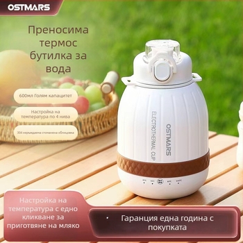 Портативен електрически чайник с автоматично изключване, капацитет <1 л, мощност <1000 W, базово отопление, вътрешни маркери за ниво вода