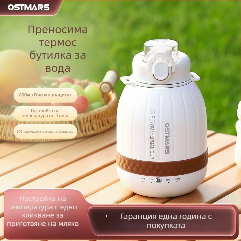 Портативен електрически чайник с автоматично изключване, капацитет <1 л, мощност <1000 W, базово отопление, вътрешни маркери за ниво вода