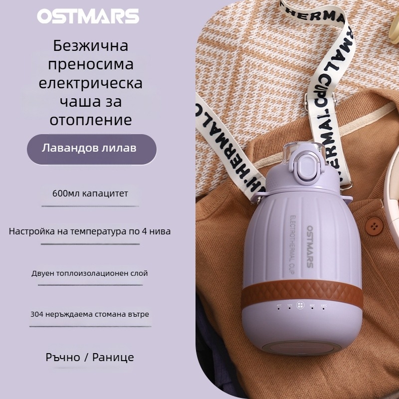 Портативен електрически чайник с автоматично изключване, капацитет <1 л, мощност <1000 W, базово отопление, вътрешни маркери за ниво вода