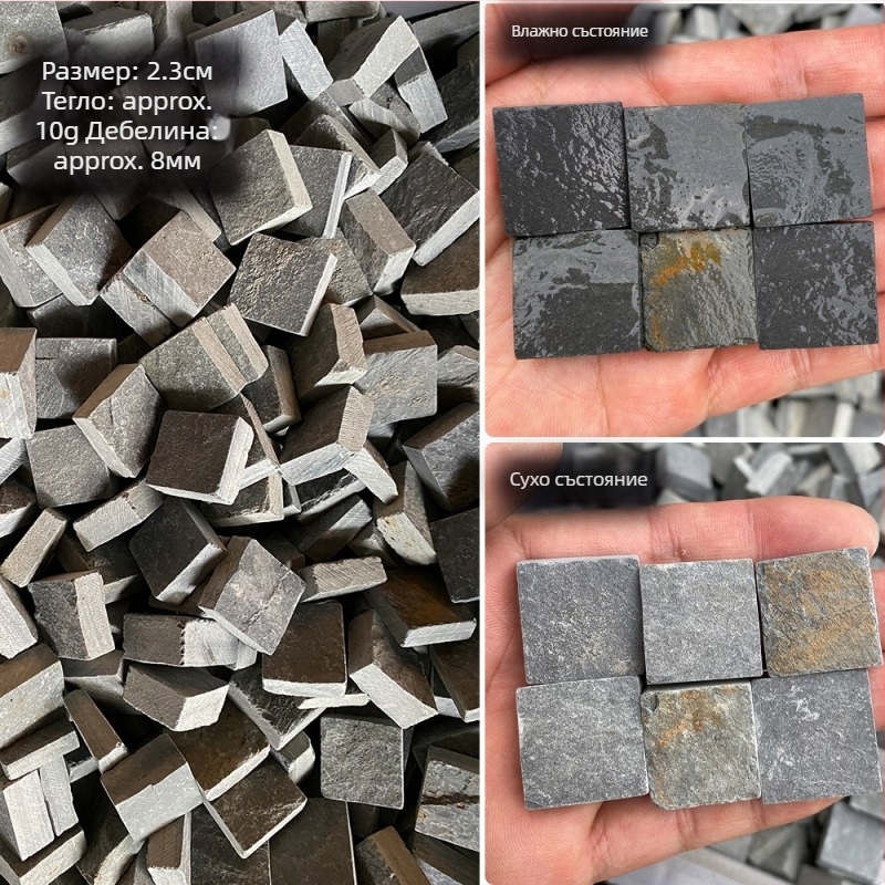 Естествени каменни тухли за аквариум – декоративни тухли в brick стил за костенурки и рибен аквариум, 10 g, 1 бр., Levana