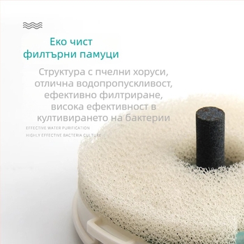 Пневматичен филтър за аквариум, пластмасов, марка BESSN, не е внос