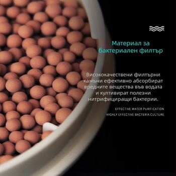 Пневматичен филтър за аквариум, пластмасов, марка BESSN, не е внос