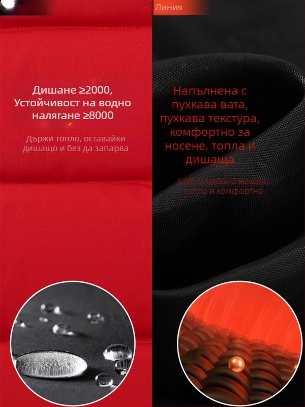 Удебелена водоустойчива памучна жилетка за работа – без ръкави, печатано лого