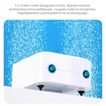Yee помпа за кислород за аквариум – тиха, домашна кислородираща помпа за циркулация; тегло 2.0 кг, марка Yee, не е внесена