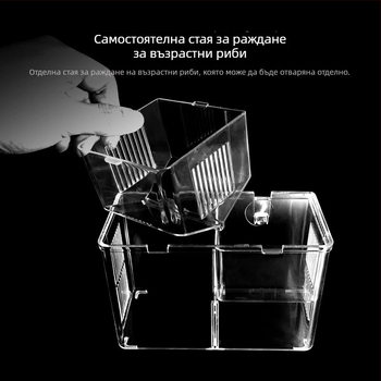 Полипропиленова кутия за изолация и инкубация на гупи и тропически риби