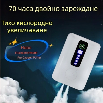 Компактна USB кислородна помпа за аквариум – презареждаща литиева батерия, преносима, с двойно предназначение за риболов и открито