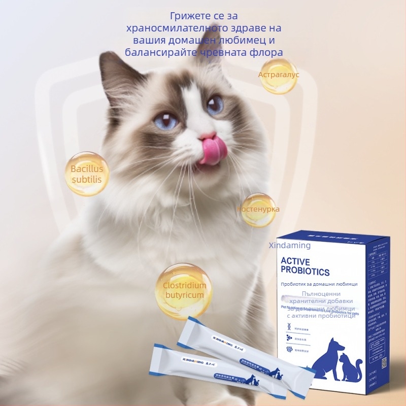 Пребиотици за домашни любимци (котки и кучета), общо предназначение, 50 г за кутия, 100 кутии в кашон, марка Xin daming